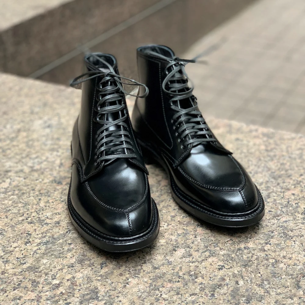 #D9926hc Black Shell Cordovan Commando Soles — mouldedshoe
